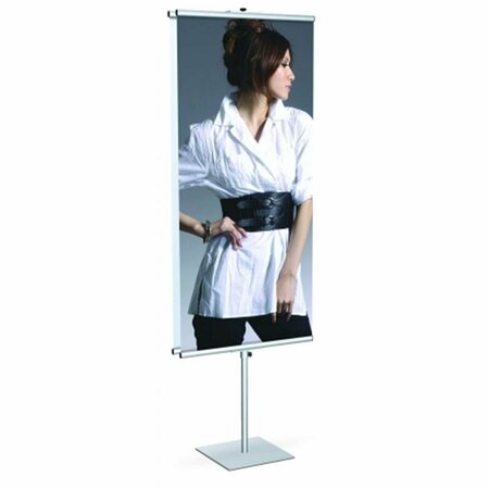 PEN2PAPER GripGraphic Banner Stands Holds One 24 in. Gripgraphic Banner Stand- Silver PE3249474